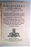 CASIRI, MIGUEL. Bibliotheca Arabico-Hispana Escurialensis.  Vol. 1 (of 2). 1760
